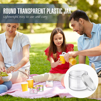 Vente en gros pot en plastique PET transparent pour biscuits, bonbons et miel avec couvercle en aluminium doré 50 70 100 120 150 200 250 300 350 ml pot en plastique