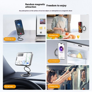 Support magnétique double tête <span class=keywords><strong>pour</strong></span> téléphone, rotation à 360°, <span class=keywords><strong>anneau</strong></span> aimanté puissant, support en alliage de zinc <span class=keywords><strong>pour</strong></span> salle de sport et voiture, compatible avec <span class=keywords><strong>iPhone</strong></span> - Product Image 5