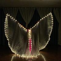Offre Spéciale danse du ventre Isis ailes danse LED aile adulte danse du ventre LED ailes fendues pour une utilisation de performance