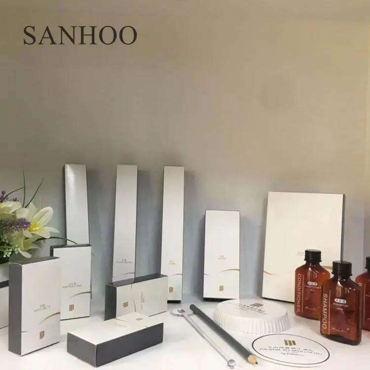 SANHOO Hospitality Supplies Tiện Nghi Khách Sạn Đặt Bàn Chải Đánh Răng Dùng Một Lần Xà Phòng Khách Và Dầu Gội Đầu