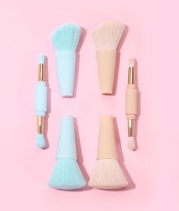 ชุดแปรงแต่งหน้าแบบพกพา 4-in-1 ขนแปรงสังเคราะห์ สำหรับอายแชโดว์ แป้ง บลัชออน คิ้ว พร้อมรับทำโลโก้ อุปกรณ์เสริมความงาม - Product Image 2