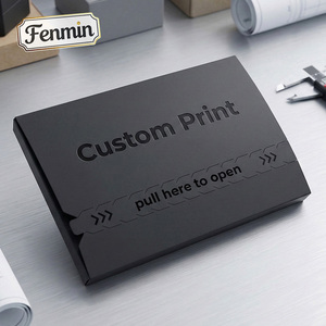 Buste di Cartone Premium per Carte Collezionabili, Confezione di Lusso in Carta Nera con Stampa Personalizzata in Rilievo e Striscia a Strappo - Product Image 1