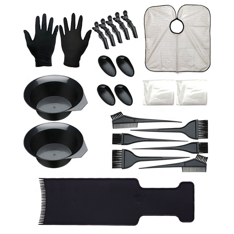 23Pcs Salon Professional Black Hair Dye