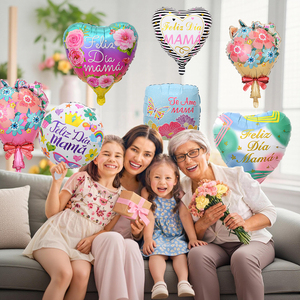 Ballons en aluminium en forme de cœur pour la fête des mères, parfaits pour les décorations de fête de la fête des mères. - Product Image 3