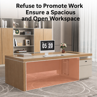 Bureau du directeur : Bureau de direction minimaliste et élégant, bureau de direction en bois, bureau individuel