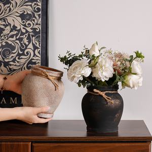 <span class=keywords><strong>Vaso</strong></span> decorativo artigianale in ceramica Vintage <span class=keywords><strong>per</strong></span> casa e giardino, soggiorno, ingresso, decorazione da scaffale - Product Image 3