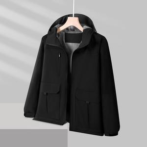 <b>Men</b> Terry <b>Jacket</b> 320gms Heavy Cotton Hooded <b>Jacket</b> Zip Up Plain Gym <b>Track</b> <b>Jacket</b> Custom Logo Printing - Product Image 4