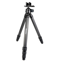 Trépied en fibre de carbone Manbily WZ-404+MH55U3, tête sphérique de 55 mm, charge maximale de 55 lb, avec pince de selle pour la chasse, le tir et les activités de plein air