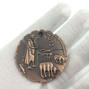 Medalla cristiana religiosa milagrosa católica personalizada, medalla de Santo chapada antigua - Product Image 3