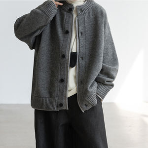 Pull cardigan pour enfants Automne Hiver 2026 Nouvelle arrivée Pull en tricot ample pour grands enfants Vêtements d'extérieur pour garçons Automne - Product Image 4