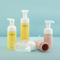 Emballage cosmétique personnalisé pour animaux de compagnie 100ml 120ml bouteille de pompe à mousse en plastique lavage des mains liquide nettoyant pour le visage savon bouteille de mousse en plastique