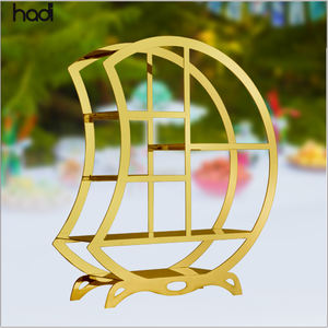 Soporte <span class=keywords><strong>para</strong></span> Pastel de Acero Inoxidable Rústico de Lujo HADI con Tapa de Vidrio Rojo <span class=keywords><strong>para</strong></span> Exhibición en Buffet y Postres en Fiestas de Té, Ideal <span class=keywords><strong>para</strong></span> Hoteles - En Oferta - Product Image 2