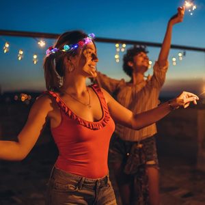 Serre-tête lumineux en forme de fleur, accessoire de coiffure clignotant pour les fêtes et célébrations – Offre spéciale - Product Image 2