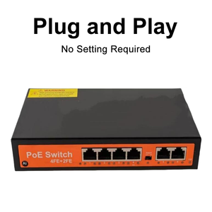 带千兆电源的标准新型台式机4 + 2端口POE交换机 - Product Image 2