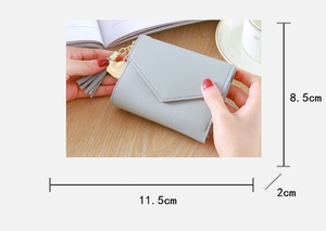 Portefeuille pour femme K1239 <span class=keywords><strong>Porte</strong></span>-<span class=keywords><strong>monnaie</strong></span> à pompons <span class=keywords><strong>Porte</strong></span>-cartes Portefeuilles pour femme Pochette <span class=keywords><strong>en</strong></span> <span class=keywords><strong>cuir</strong></span> PU Sac d'argent Portefeuille <span class=keywords><strong>en</strong></span> <span class=keywords><strong>cuir</strong></span> PU - Product Image 6