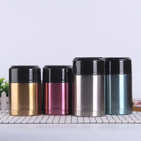 Vente en gros de bocal alimentaire isolé sous vide en acier inoxydable de 800ml 1000ml avec logo personnalisé