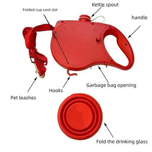 <span class=keywords><strong>Laisse</strong></span> de <span class=keywords><strong>chien</strong></span> multifonctionnelle extensible 4 en 1 avec gourde portable et gamelle <span class=keywords><strong>pour</strong></span> animaux de compagnie, accessoires rétractables longs - Product Image 2