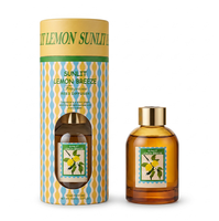 Diffuseur de parfum d'ambiance en verre rond à épaule inclinée, 100 ml, avec revêtement par pulvérisation, pour la maison, OEM