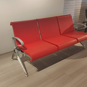 เก้าอี้ห้องนั่งรอในสนามบินสาธารณะทำจากโลหะ PU แบบเรียบง่ายสำหรับโรงพยาบาล - Product Image 6