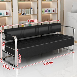 Sillón de Lujo para Salón de Belleza, Silla de Descanso de Acero Inoxidable para Recepción, Sofá para Salón de Belleza de Estilo Moderno - Product Image 5