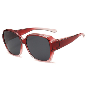 Lunettes de soleil à clipser TR90 en gros, grandes montures pour femmes, surdimensionnées, tendance, à porter par-dessus les lunettes de vue - Product Image 2