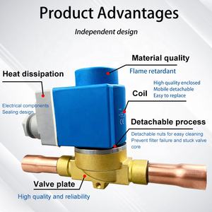 HVR10 3/4 \ "AC220V ODF elettrovalvola solenoide in ottone nuovo tipo a vite per unità di condensazione - Product Image 6