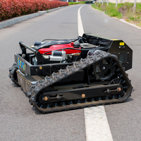 Tondeuse à gazon multifonctionnelle intelligente pour jardin, mini-tondeuse agricole télécommandée sur chenilles pour usage domestique