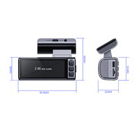 Caméra de tableau de bord double objectif WiFi 4K UHD avec moniteur de stationnement OEM, capteur G, vision nocturne, MicroSD, double canal 4K+1080P, DVR de voiture GPS