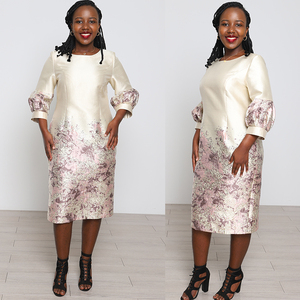 Robe d'église américaine en brocart de haute qualité OEM, grande taille, pour femme élégante - Product Image 1