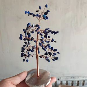 <b>Crystal</b> <b>Chip</b> Tree Blue Lapis Lazuli Wire Wrapped Home Decoration Ornament East China Sea Origin - Product Image 2