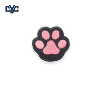 Patchs brodés personnalisés pour petits animaux : Patte de chat mignonne, empreinte de patte de chien, à coudre