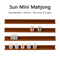 Tuiles de Mahjong de voyage miniatures en mélamine personnalisées, gravées/imprimées UV double face, motif/couleur personnalisés, avec divers supports