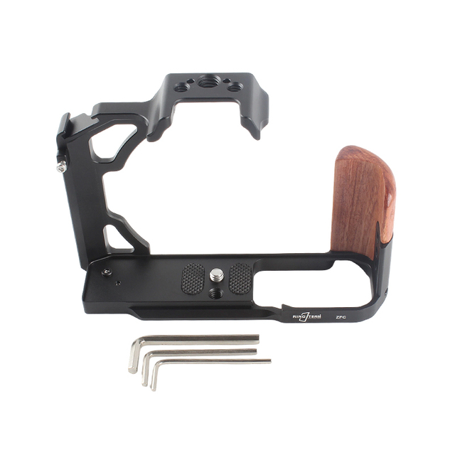 Nikon ZFC Camera Protective Cage & L Shape Hand Grip Plate 1/4 3/8 Arri Holes for Live Video Tripod Gimbal Shooting