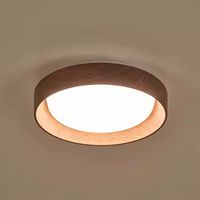 Plafonnier en noyer nordique Design minimaliste postmoderne Éclairage de chambre et d'étude Éclairage de plafond à économie d'énergie Protection des yeux