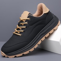 Chaussures de sport respirantes à lacets pour hommes, rehaussantes, style décontracté, semelle épaisse, type Dad Shoes, prêtes à l'expédition, faible MOQ, noir, beige, assorties
