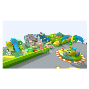 Area Giochi Interna a Tema Giungla in Plastica Morbida per Bambini, Parco Trampolini, Casetta per Giochi di Ruolo, Attrezzatura per Feste e Noleggio CE - Product Image 4