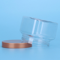Couvercle carré personnalisé de 500 ml en plastique brun foncé à large ouverture pour bocaux en PET avec couvercles