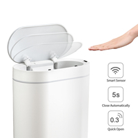 Poubelle Intelligente Slim ELPHECO à Capteur Tactile Automatique pour Salle de Bain, Chambre, Bureau – 2 Styles
