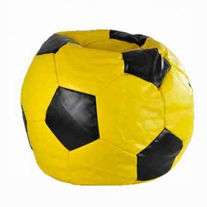 Football Shape Chair Oxford Fabric Ball <strong>Bean</strong> <strong>Bag</strong> Chairs <strong>Yellow</strong> Black Combination Detailed Sample Discussion - Product Image 1