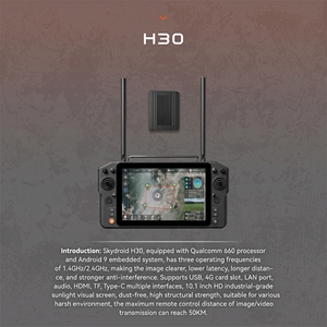 รีโมทคอนโทรล Skydroid H30 แบบ 16 ช่องสัญญาณ พร้อมหน้าจอสัมผัสขนาด 10.1 นิ้ว ระยะส่งสัญญาณภาพ 50 กม. 1.4G 2.4G สำหรับ Gimbal UAV - Product Image 2
