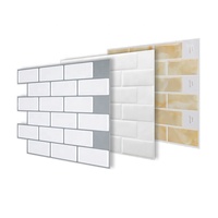 Carreaux 3D autocollants à peler et à coller, crédence imperméable, papier peint en mosaïque auto-adhésif pour cuisine et salle de bain