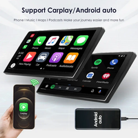 Radio de Coche 1 Din Universal con Pantalla Táctil de 10'', Reproductor Multimedia, CarPlay y Android Auto con Cable, Mirror Link, MP5, Navegación GPS, USB, DVR