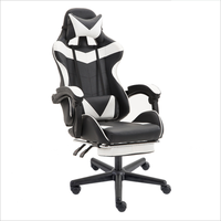 Zéro gravité Cyber café chaise berçante jeu pas cher ordinateur PC chaise de jeu avec repose-pieds doré PU cuir chaise de course jeu