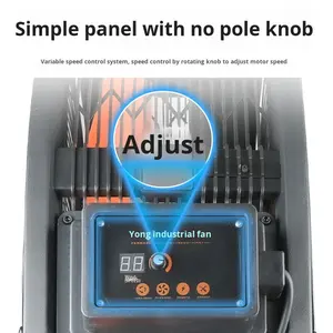 Permanente magneetomvormer Industrieel elektrisch Mobiel Krachtige cilinder Grote vloerventilator Kunststof motor Hoog vermogen Werkplaats - Product Image 5