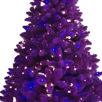 Sapin de Noël artificiel de luxe, nouveau design, violet, articulé, sur pied, haute qualité, entièrement en PVC et PE, avec lumières LED, écologique, pour intérieur