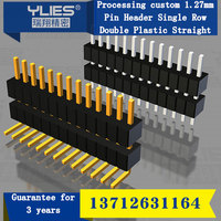 Connecteur Micro SMD personnalisé 1,27 mm, prise USB 2-50P, plaqué or, connecteur à broches simple rangée pour composants informatiques