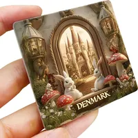 Aimants de réfrigérateur en céramique du Danemark, souvenirs touristiques, articles de décoration, artisanat