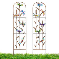 Haute qualité nouveauté grands treillis de jardin forgé clôture treillis portes jardin 2 Pack Offre Spéciale plante grimpante Support
