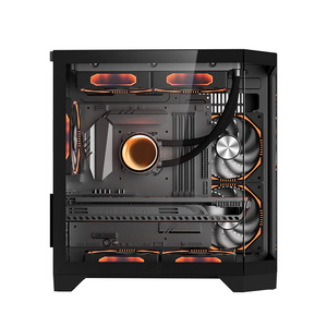 Gabinete <span class=keywords><strong>de</strong></span> PC Lovingcool <span class=keywords><strong>de</strong></span> Doble Cara con Cristal Templado y Ventilador RGB, <span class=keywords><strong>Torre</strong></span> Media MATX ITX, Gabinetes y Torres Pequeñas para Computadoras <span class=keywords><strong>de</strong></span> Escritorio para Juegos - Product Image 2