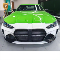 Lèvre de pare-chocs avant style AD en fibre de carbone pour BMW Série M M3 G80 M4 G82 G83 Modèle 2021+